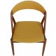 Set of 7 Kai Kristiansen model 31 dining chairs yellow fabric
