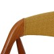 Sæt på 7 Kai Kristiansen model 31 spisestole gult stof