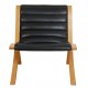 Hvidt og Mølgaard Ax lounge chair in black leather