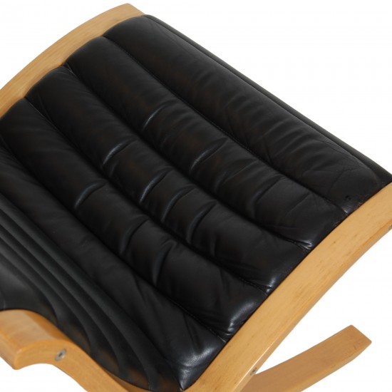 Hvidt og Mølgaard Ax lounge chair in black leather