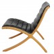 Hvidt og Mølgaard Ax lounge chair in black leather