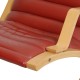 Hvidt og Mølgaard Ax loungechair in red leather 