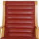 Hvidt og Mølgaard Ax loungechair in red leather 