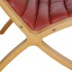 Hvidt og Mølgaard Ax loungechair in red leather 