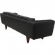 Illum Wikkelsø 3.seater V.11 sofa new reupholstered in black leather