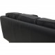 Illum Wikkelsø 3.seater V.11 sofa new reupholstered in black leather