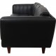 Illum Wikkelsø 3.seater V.11 sofa new reupholstered in black leather