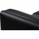 Illum Wikkelsø 3.seater V.11 sofa new reupholstered in black leather