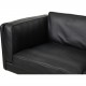 Illum Wikkelsø 3.seater V.11 sofa new reupholstered in black leather