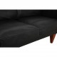 Illum Wikkelsø 3.seater V.11 sofa new reupholstered in black leather