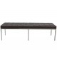 Florence Knoll Bench in dark brown leather