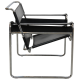 Marcel Breuer Wassily lounge chair in black leather
