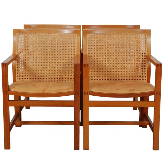 Set of 4 Rud Thygsen konge chairs