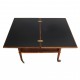 Serving table of rosewood and a black top