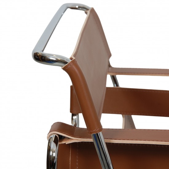 Michel Brauer Wasilly chair in cognac leather