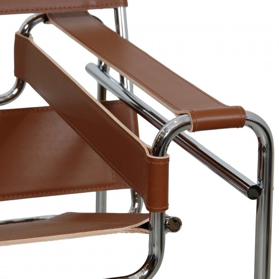 Michel Brauer Wasilly chair in cognac leather