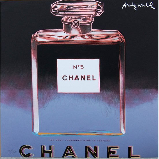 Andy Warhol "Chanel No 5" litografi, 60x60 tryksigneret