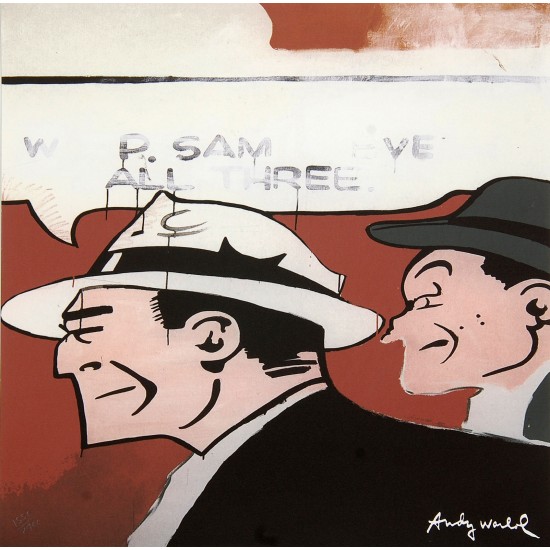 Andy Warhol "Dick Tracy" litografi, 60x60, signeret