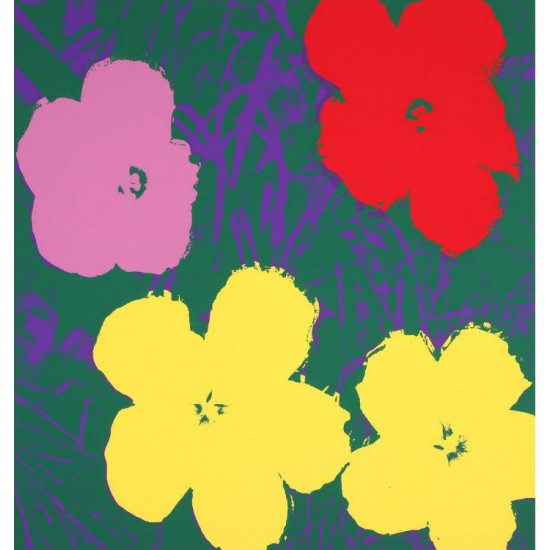 Andy Warhol 1928-1987 cd Flowers; Litografi (Sæt af alle 10)