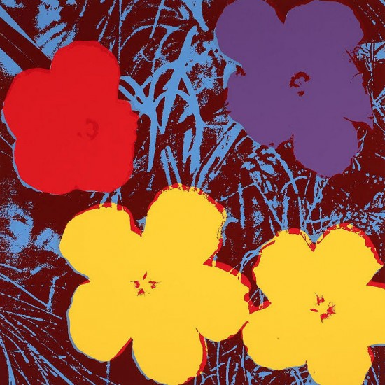 Andy Warhol 1928-1987 cd Flowers; Litografi (Sæt af alle 10)