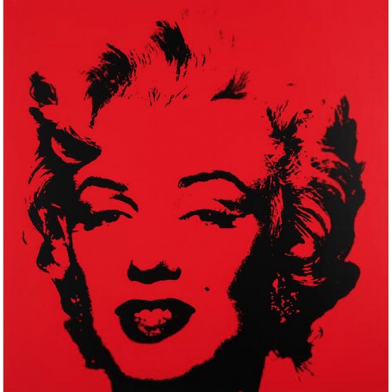 Andy Warhol, “Golden Marilyn” serigrafi i farver, 91×91, certifikat medfølger