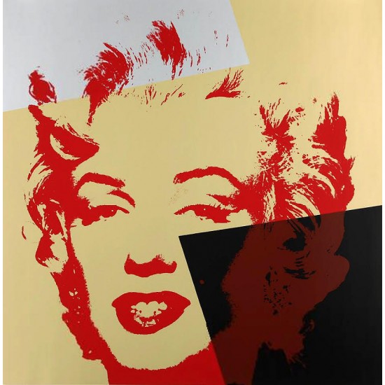 Andy Warhol, “Golden Marilyn” serigrafi i farver, 91×91, certifikat medfølger