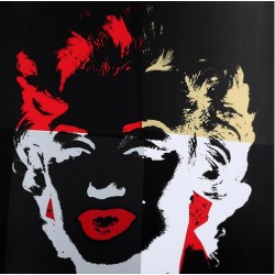 Andy Warhol, “Golden Marilyn” serigraphy in color, 91×91, certificate included Andy Warhol, “Golden Marilyn” serigraphy in color, 91×91, certificate included