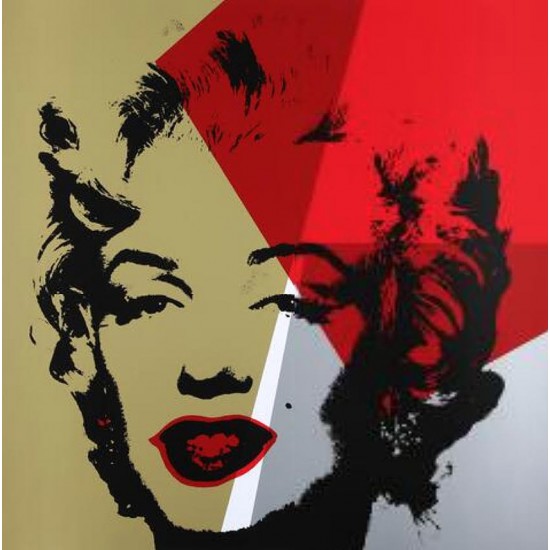 Andy Warhol, “Golden Marilyn” serigrafi i farver, 91×91, certifikat medfølger