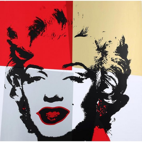 Andy Warhol, “Golden Marilyn” serigrafi i farver, 91×91, certifikat medfølger