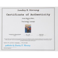 Andy Warhol "The Scream" by Edvard Munch in orange 89x63,5 cm