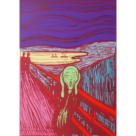 Andy Warhol "The Scream" by Edvard Munch in green 89x63,5 cm