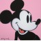 Andy Warhol "Mickey Mouse" pink litografi, 60x60, tryksigneret