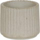 Arne Bang Stentøj beige vase med riflet design H: 5,5 