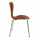 Arne Jacobsen syver stol, 3107, nypolstret i cognac classic læder