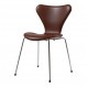 Arne Jacobsen seven chair, newly upholstered 3107, mocha classic leather