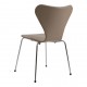 Arne Jacobsen seven chair, 3107, newly upholstered with grey leather