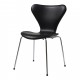 Arne Jacobsen seven chair, 3107, newly upholstered with black classic leather