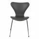 Arne Jacobsen syver stol, 3107, nypolstret i mørkegråt classic læder