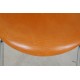 Set Arne Jacobsen Seven chairs in patinated cognac leather (6) 