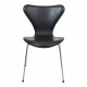 Arne Jacobsen seven chair Black lacquer Ash/black leather