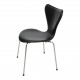 Arne Jacobsen seven chair Black lacquer Ash/black leather