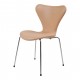 Arne Jacobsen syver stol, 3107, nypolstret i natur læder