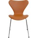 Arne Jacobsen seven chair, 3107, newly upholstered with Cognac Nevada Anilin leather