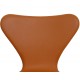 Arne Jacobsen seven chair, 3107, newly upholstered with Cognac Nevada Anilin leather