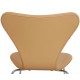 Arne Jacobsen seven chair, 3107, newly upholstered with Nature Nevada Anilin leather