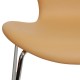 Arne Jacobsen Syver stol, 3107, nypolstret i natur farvet Nevada anilin læder