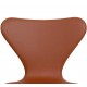 Arne Jacobsen seven chair, 3107, newly upholstered with Walnut Nevada Anilin leather