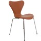 Arne Jacobsen seven chair, 3107, newly upholstered with Walnut Nevada Anilin leather