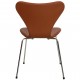 Arne Jacobsen seven chair, 3107, newly upholstered with Walnut Nevada Anilin leather