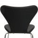 Arne Jacobsen seven chair, 3107, newly upholstered with black Nevada Anilin leather